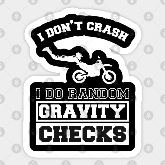 Motocross Bike Motorcycle Gravity Checks Sticker by Little Treasures